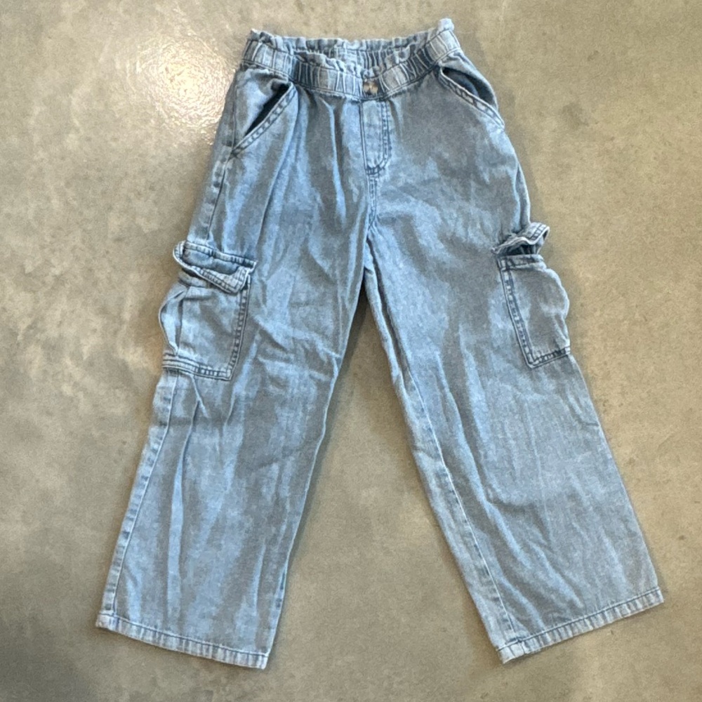 Cat & Jack Light Blue Girls Cargo Jeans
